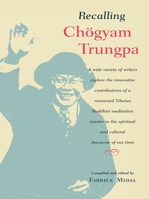 cover image of Recalling Chogyam Trungpa